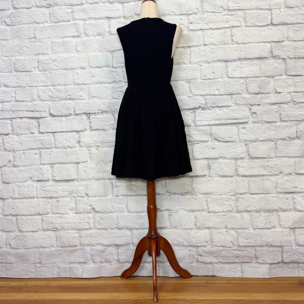 Anthropologie Deletta Black Waffle Knit Sleeveless Dress - Picture 2 of 6